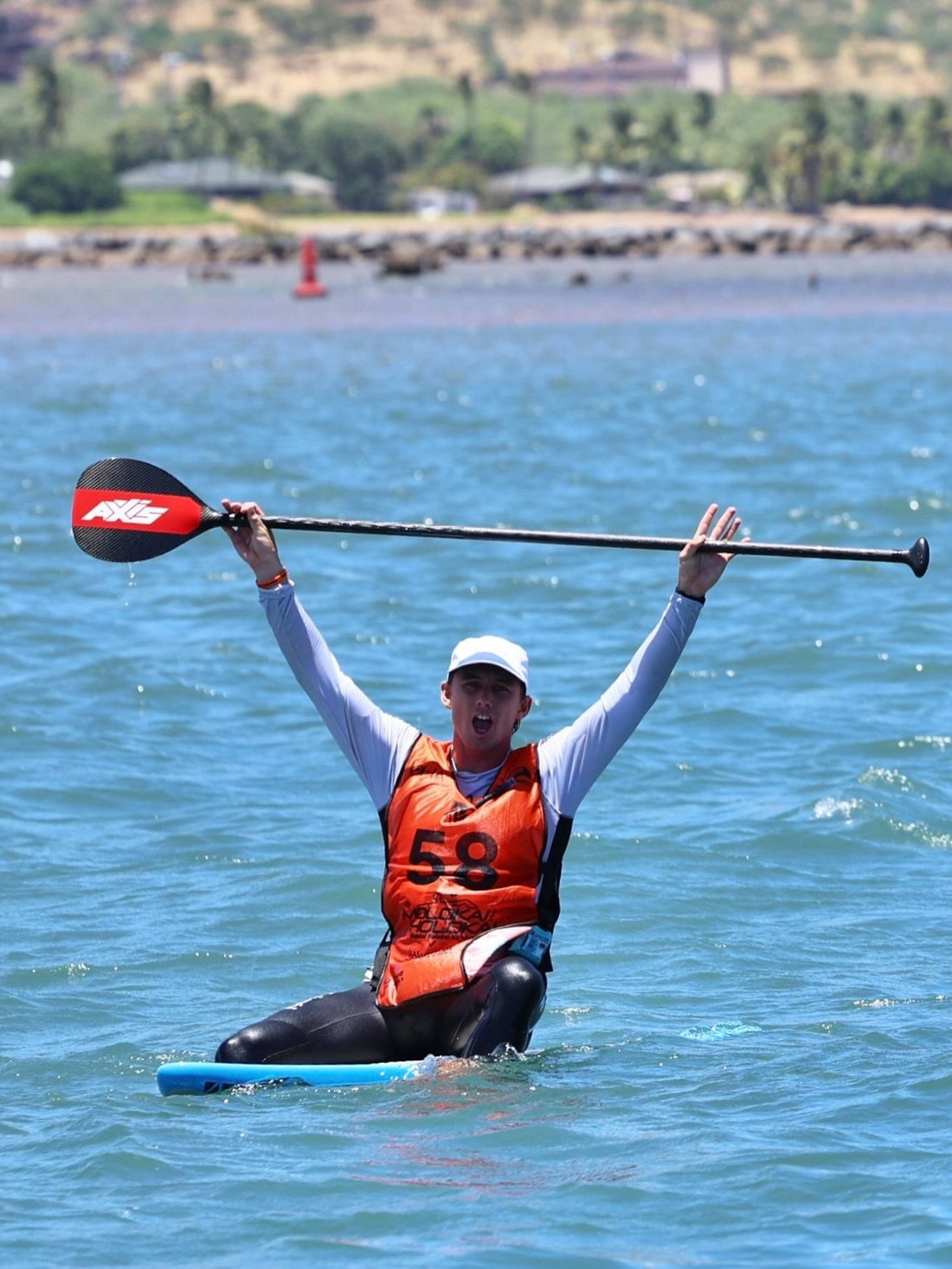 Kai Thompson at the finish, Koa Kai Triple Crown 2026