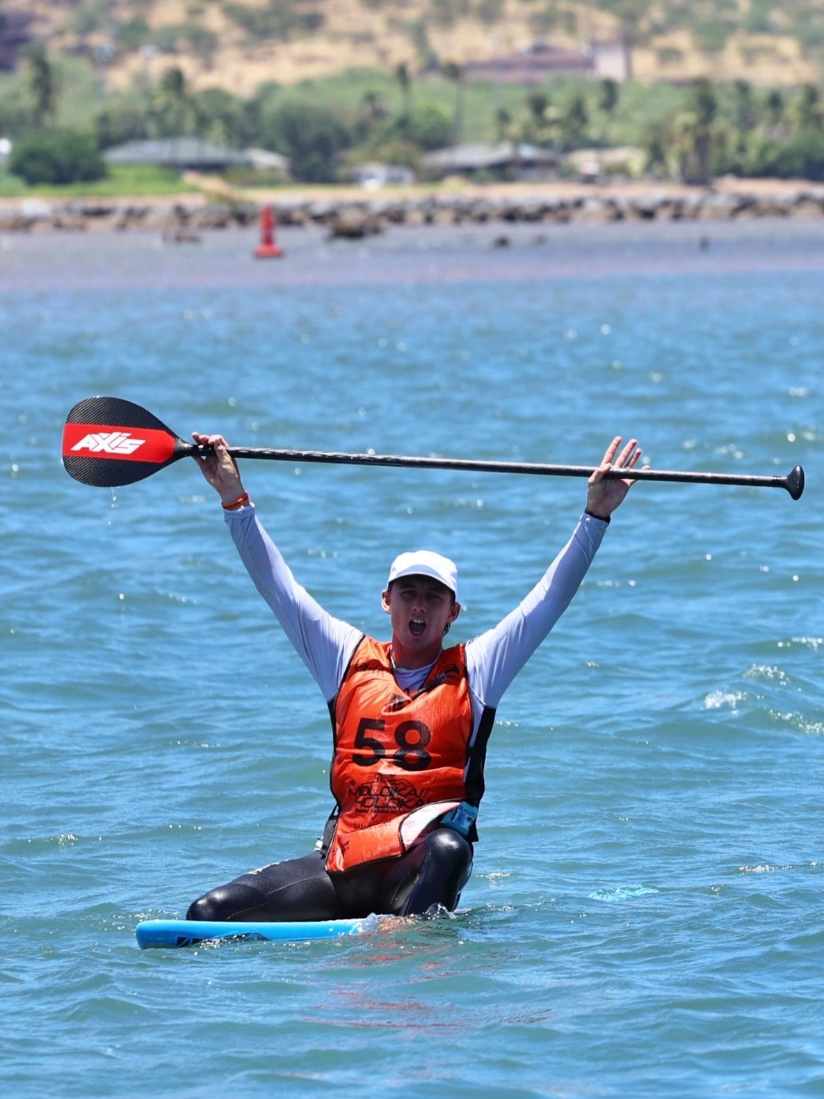 Kai Thompson at the finish, Koa Kai Triple Crown 2026