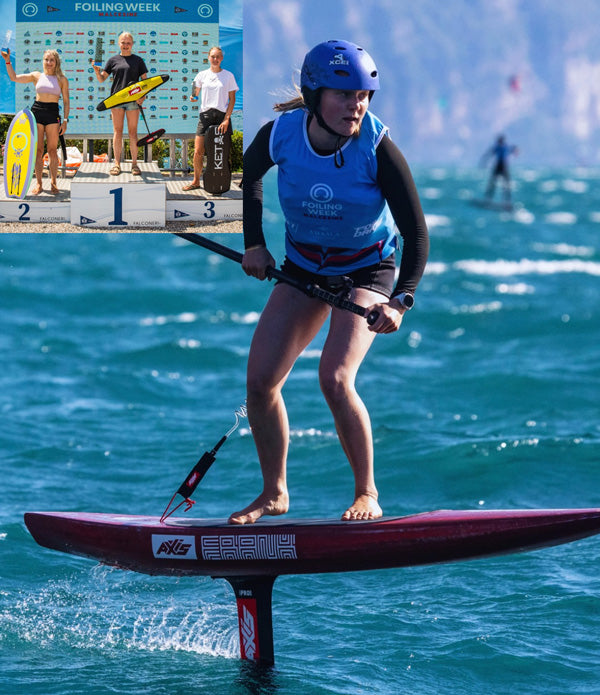 Marnie Bertram racing at the SFT World Cup, Lake Garda