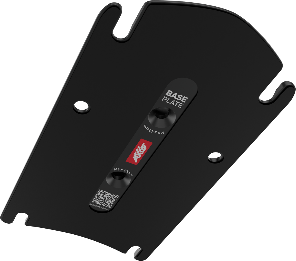 19mm Black Aluminium Mast Base Plate