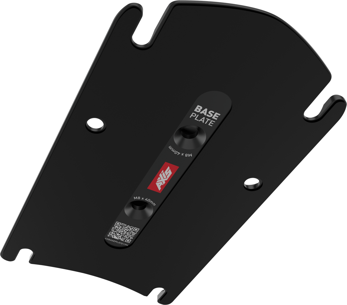 19mm Black Aluminium Mast Base Plate