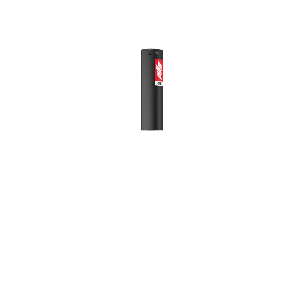 19mm Black Aluminium 45cm Foil Mast