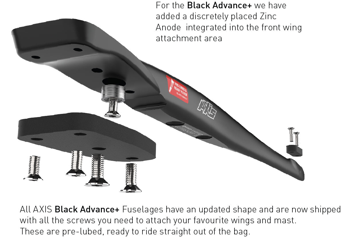 Black Advance+ UltraShort - 640mm with Zinc & Titanium inserts - Fuselage