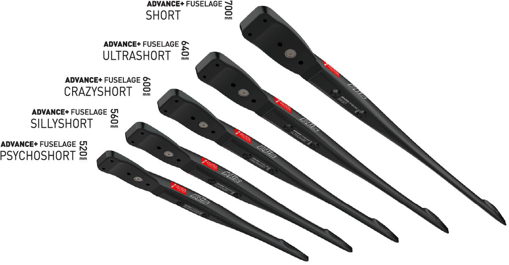 Black Advance+ Short - 700mm with Zinc & Titanium inserts - Fuselage