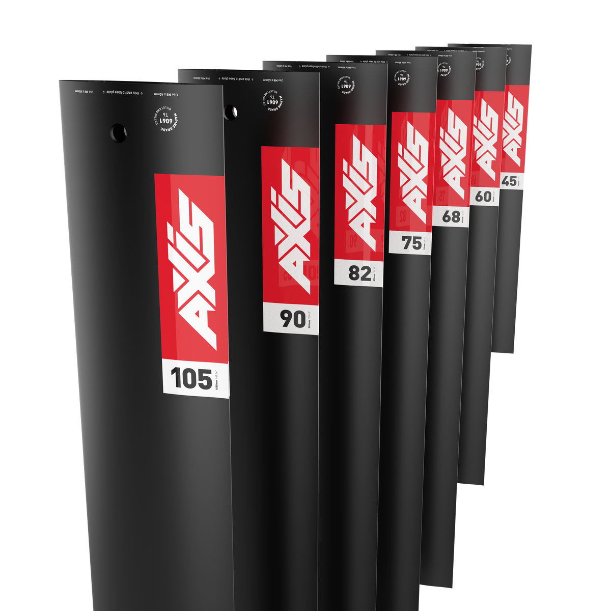 19mm Black Aluminium 105cm Foil Mast