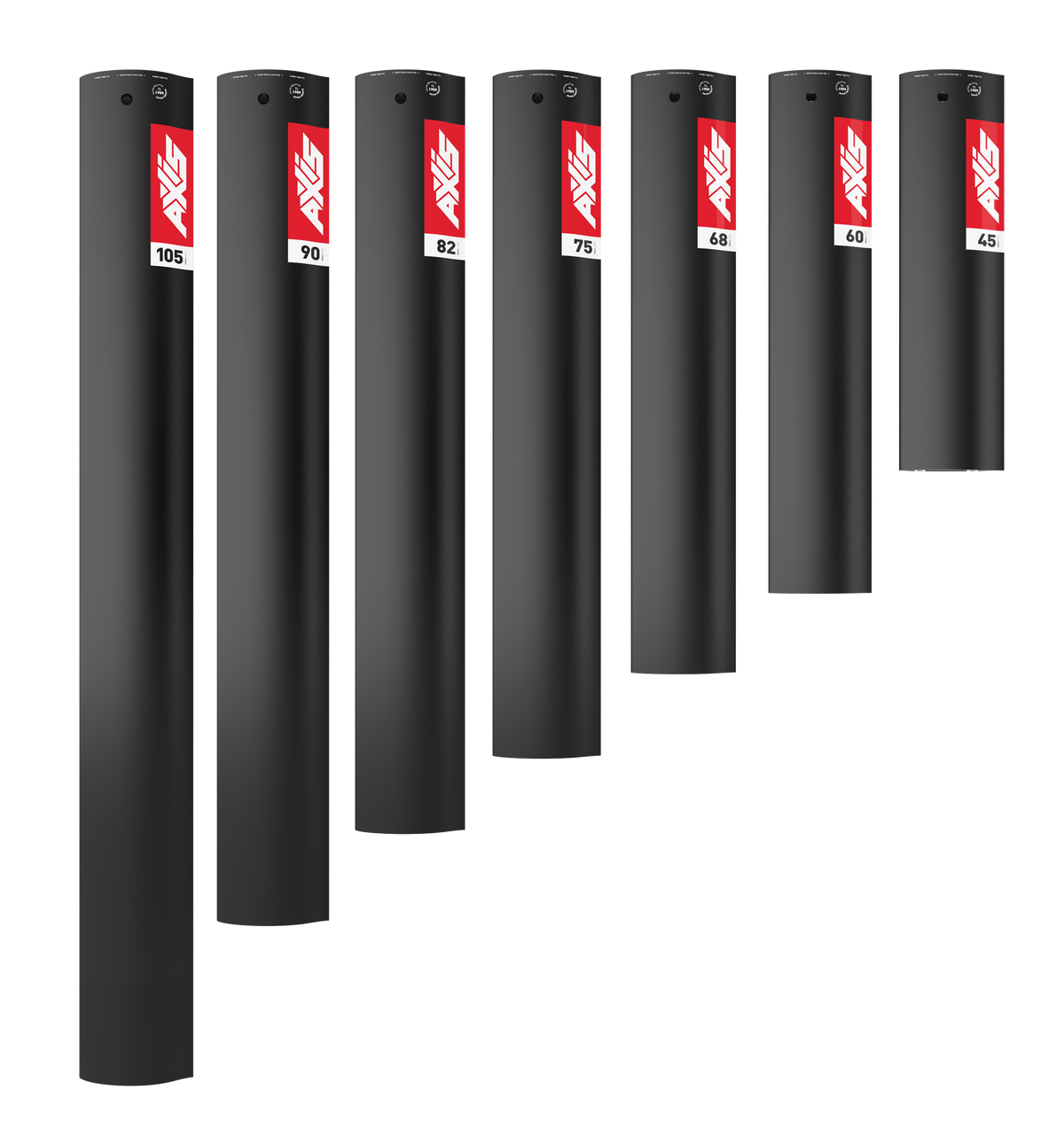 19mm Black Aluminium 105cm Foil Mast