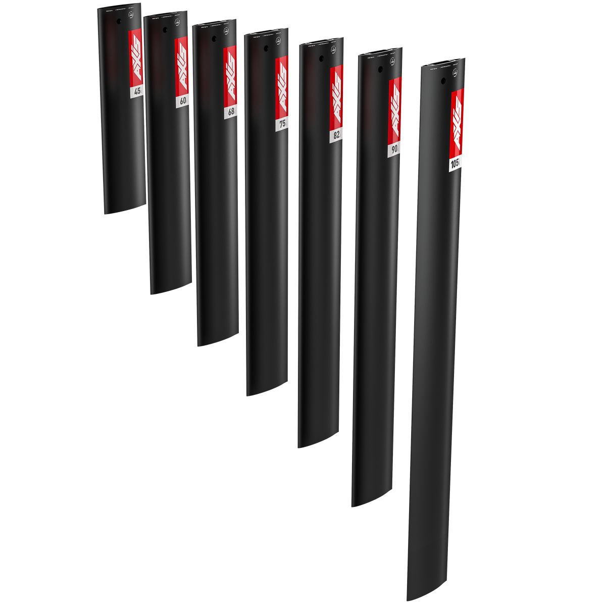 19mm Black Aluminium 60cm Foil Mast
