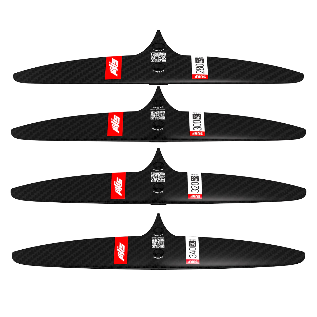 SURF SKINNY - 340/50 Carbon Rear Hydrofoil wing